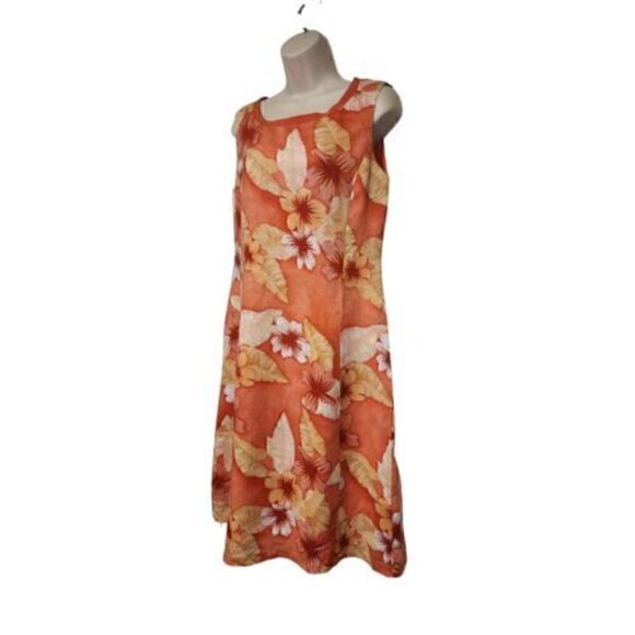 Cynthia Howie  Women's Multicolor Orange Floral Sheath Dress Size 10 - Picture 2 of 8